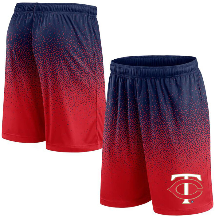 Men's Minnesota Twins Navy/Red Ombre Shorts